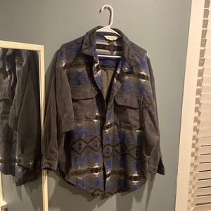 Western Style Aztec Button Up